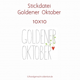 Stickdatei Goldener Oktober 10 x10