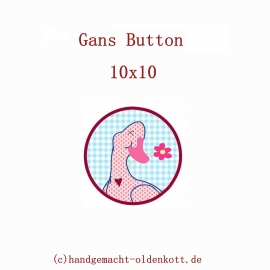 Stickdatei Gans Button ith 10x10