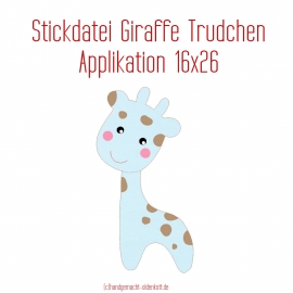 Stickdatei Applikation Giraffe Trudchen 16x26