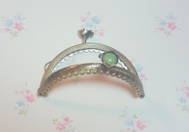 Taschenbügel Perlengriffe metallicgrün TB15