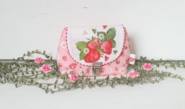 Schmucktasche Erdbeeren rosa