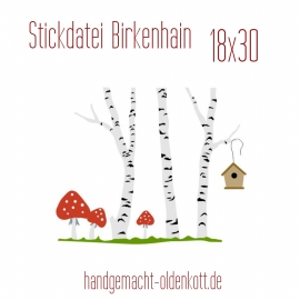 Stickdatei Birkenhain 18x30