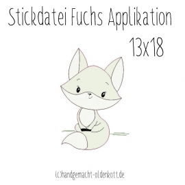 Stickdatei Fuchs Applikation 13x18