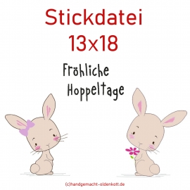 Stickdatei Fröhliche Hoppeltage 13x18