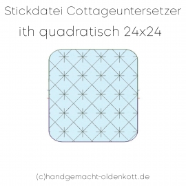 Cottageuntersetzer quadratisch ith 24x24