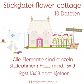 Stickdatei flower cottage