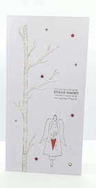 handgemachte Weihnachtskarte Birke Tilda