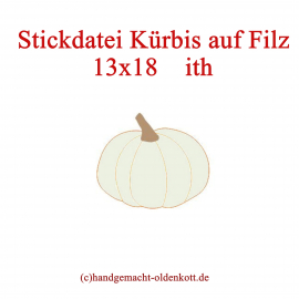 Stickdatei Krbis auf Filz 13x18 ith