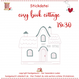 Stickdatei cosy book cottage 18x30